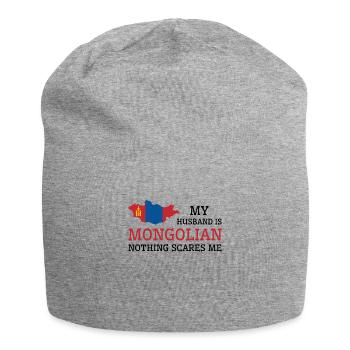 Nichts macht mir Angst Mongolischer Ehemann - Jersey-Beanie - Grau meliert - Vorne