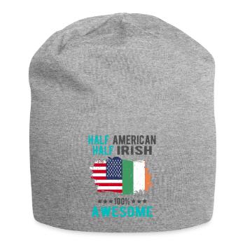Half American Half Irish - Jersey Beanie - heather grey - Front