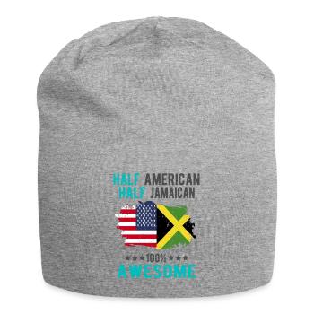 Moitié américain moitié jamaïcain - Bonnet en jersey - gris chiné - Devant