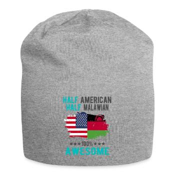 Half American Half Malawi - Jersey Beanie - heather grey - Front