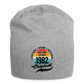 Retro 40 Years December 1982 Birthday Vintage - Jersey-Beanie - Grau meliert - Vorne