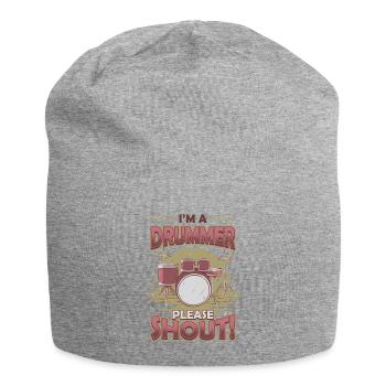 Je suis batteur, s’il vous plaît crier. - Bonnet en jersey - gris chiné - Devant