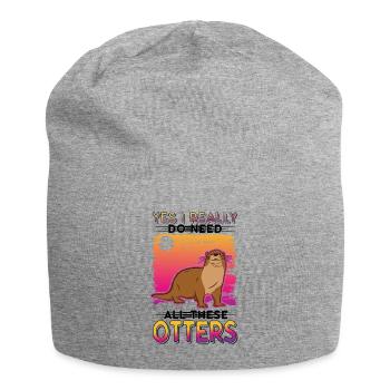 Loutre Cadeau Loutre Loutre Loutre Loutre de mer - Bonnet en jersey - gris chiné - Devant