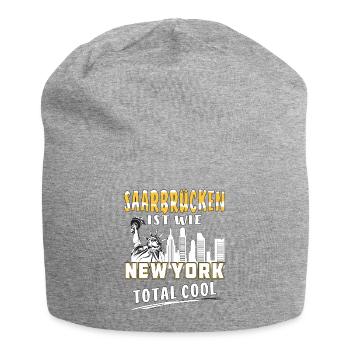 SAARBRÜCKEN IST WIE NEW YORK - Jersey-Beanie - Grau meliert - Vorne
