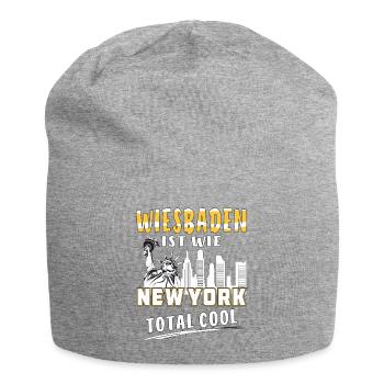 WIESBADEN IST WIE NEW YORK - Jersey-Beanie - Grau meliert - Vorne