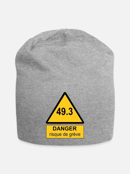 49.3 danger - Bonnet en jersey - gris chiné