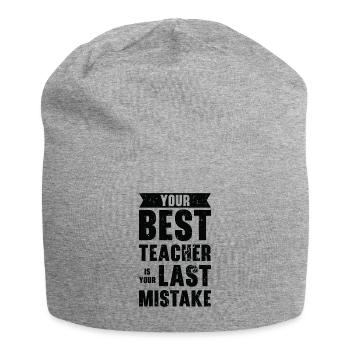 Fehler Weisheit Zitate Unvollkommenheit Leben - Jersey-Beanie - Grau meliert - Vorne