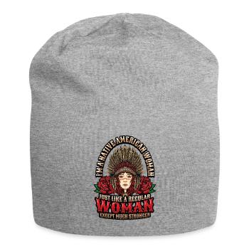 Native American. - Jersey Beanie - heather grey - Front