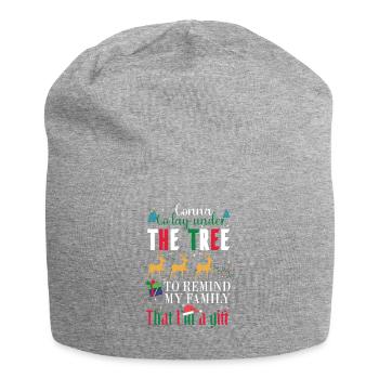 Ich Werde Unter Dem Baum Liegen. Ich Bin Ein - Jersey-Beanie - Grau meliert - Vorne
