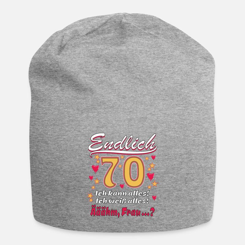 ENDLICH 70 - Jersey-Beanie - Grau meliert