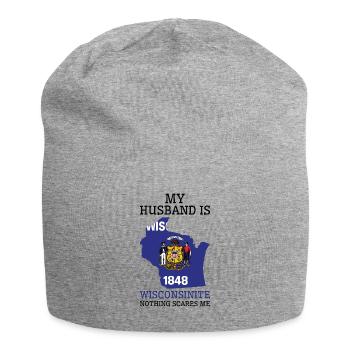 Nichts macht mir Angst Wisconsinite Husband - Jersey-Beanie - Grau meliert - Vorne