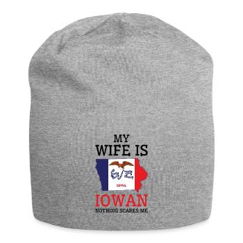 Nichts macht mir Angst Iowan Frau Iowa - Jersey-Beanie - Grau meliert - Vorne