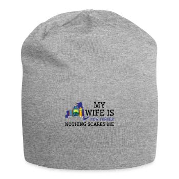 Nichts macht mir Angst New Yorker Ehefrau New York - Jersey-Beanie - Grau meliert - Vorne