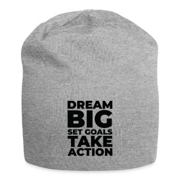 Objectif Vie Citations Message positif Motivant - Bonnet en jersey - gris chiné - Devant