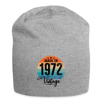 Millésime fabriqué en 1972 Année de naissance 1972 Anniversaire - Bonnet en jersey - gris chiné - Devant