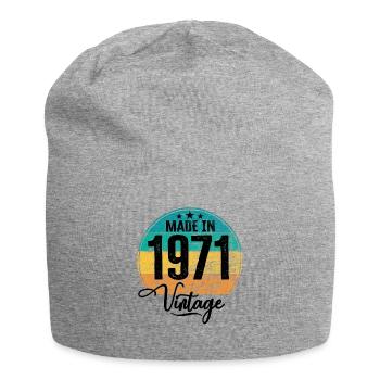 Vintage Made in 1971 Year of birth 1971 Birthday - Jersey Beanie - heather grey - Front
