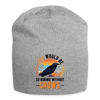 Crow Raven Crow Crow Husbandry Crow Breeder - Jersey Beanie - heather grey - Front