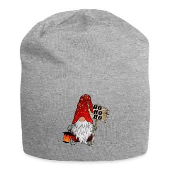 Weihnachts Wicht Christmas Gnome Ho Ho Ho - Jersey-Beanie - Grau meliert - Vorne