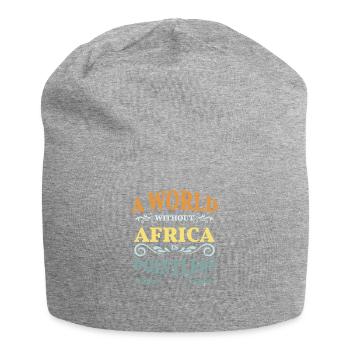 Eine Welt ohne Afrika ist sinnlos - Jersey-Beanie - Grau meliert - Vorne