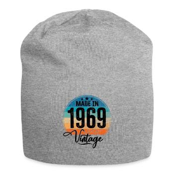 Millésime Fabriqué en 1969 Année de naissance 1969 Anniversaire - Bonnet en jersey - gris chiné - Devant