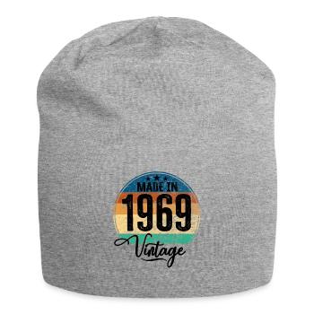 Millésime Fabriqué en 1969 Année de naissance 1969 Anniversaire - Bonnet en jersey - gris chiné - Devant