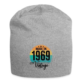 Millésime Fabriqué en 1969 Année de naissance 1969 Anniversaire - Bonnet en jersey - gris chiné - Devant