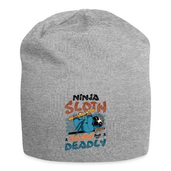 Ninja Sloth lent mais mortel - Bonnet en jersey - gris chiné - Devant