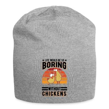 Poulets Élevage de poulets Éleveur de poulet - Bonnet en jersey - gris chiné - Devant