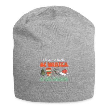 J’adore l’odeur de l’hiver le soir de - Bonnet en jersey - gris chiné - Devant