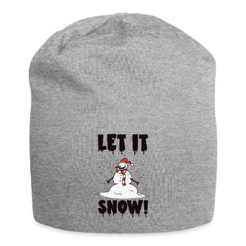 Halloween Gruseliger Schneemann Gespenstischer - Jersey-Beanie - Grau meliert - Vorne