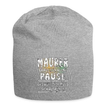 MAURER BRAUCHEN KEINE PAUSE - Jersey-Beanie - Grau meliert - Vorne