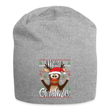 WEIHNACHTEN RENTIER MERRY CHRISTMAS - Jersey-Beanie - Grau meliert - Vorne