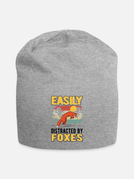 Easily distracted by Foxes Fuchs - Jersey-Beanie - Grau meliert
