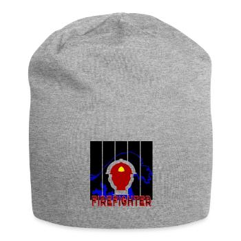 Feuerwehrmann - Jersey-Beanie - Grau meliert - Vorne