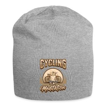 Radfahren Ist Meine Meditation, Radfahrer. - Jersey-Beanie - Grau meliert - Vorne