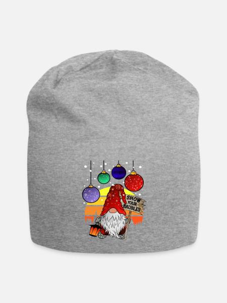 Show your Baubles - Wichtel Christmas Gnom - Jersey-Beanie - Grau meliert