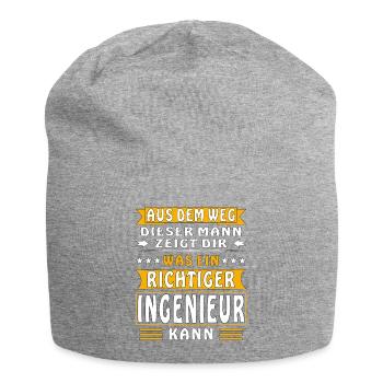 WAS EIN RICHTIGER INGENIEUR KANN - Jersey-Beanie - Grau meliert - Vorne