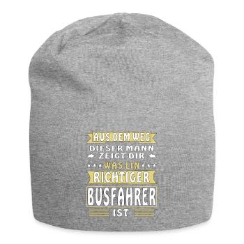 WAS EIN RICHTIGER BUSFAHRER IST - Jersey-Beanie - Grau meliert - Vorne