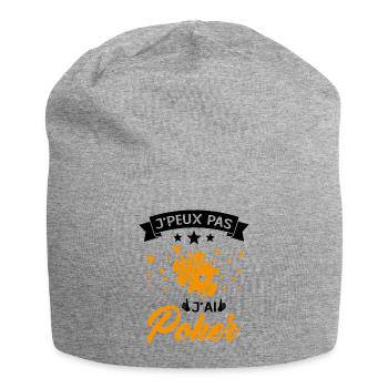 Je Peux Pas J'ai Poker Cadeau - Bonnet en jersey - gris chiné - Devant