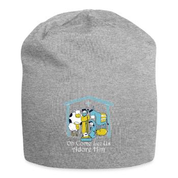 Oh, adorons-le, nouveau-nés - Bonnet en jersey - gris chiné - Devant