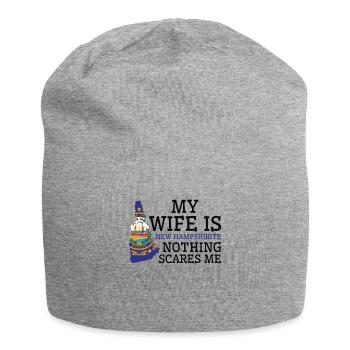 Nothing Scares Me New Hampshirite Wife New - Jersey Beanie - heather grey - Front