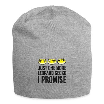 Nur noch ein Leopardgecko Ich verspreche - Jersey-Beanie - Grau meliert - Vorne