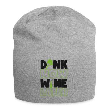 Pickleball Wine Pun Dink Now Wine - Bonnet en jersey - gris chiné - Devant