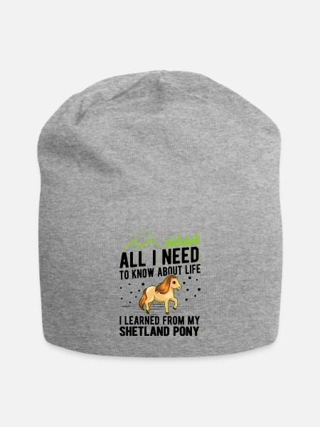 Shetlandpony Shetland-Pony Shetty - Jersey-Beanie - Grau meliert