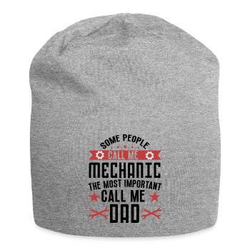 Some people call me mechanic dad gift car mechanic - Bonnet en jersey - gris chiné - Devant