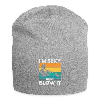Ich Bin Sexy Und Ich Blase Glasbläserei - Jersey-Beanie - Grau meliert - Vorne