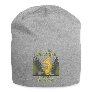 BLASE DAS WALDHORN UND WAS MACHST DU - Jersey-Beanie - Grau meliert - Vorne