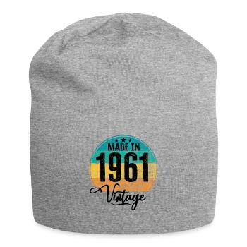 Vintage Made in 1961 Year of birth 1961 Birthday - Jersey Beanie - heather grey - Front