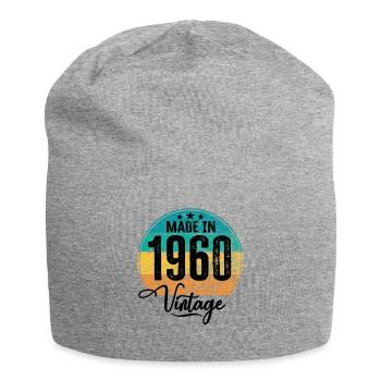 Vintage Made in 1960 Geburtsjahr 1960 Geburtstag - Jersey-Beanie - Grau meliert - Vorne