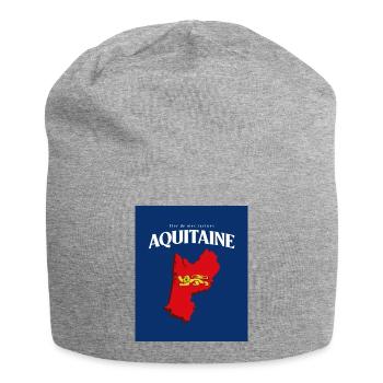 Fier de mes Racines Aquitaine Bleu - Bonnet en jersey - gris chiné - Devant